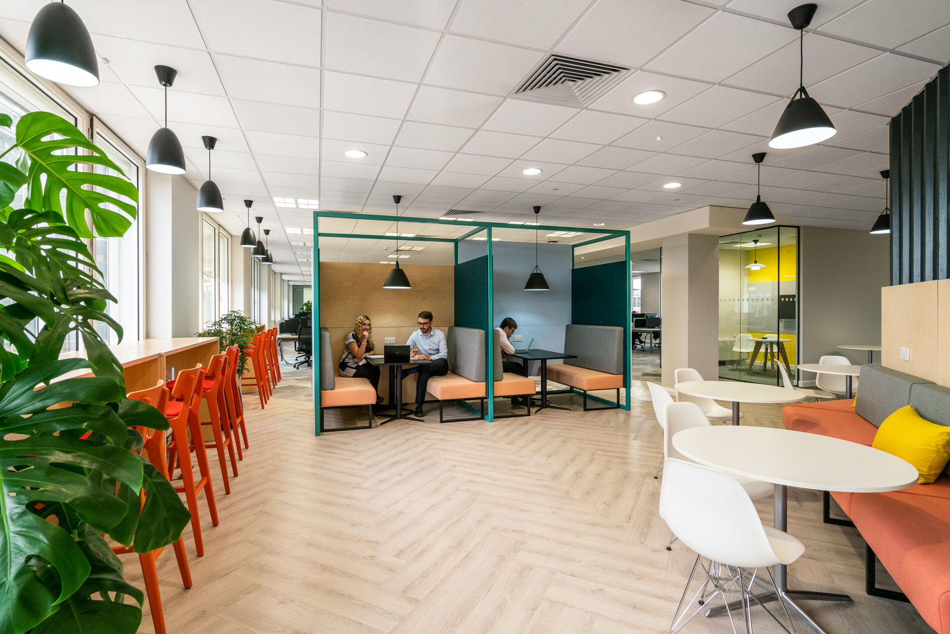 Interior shot of shared working area